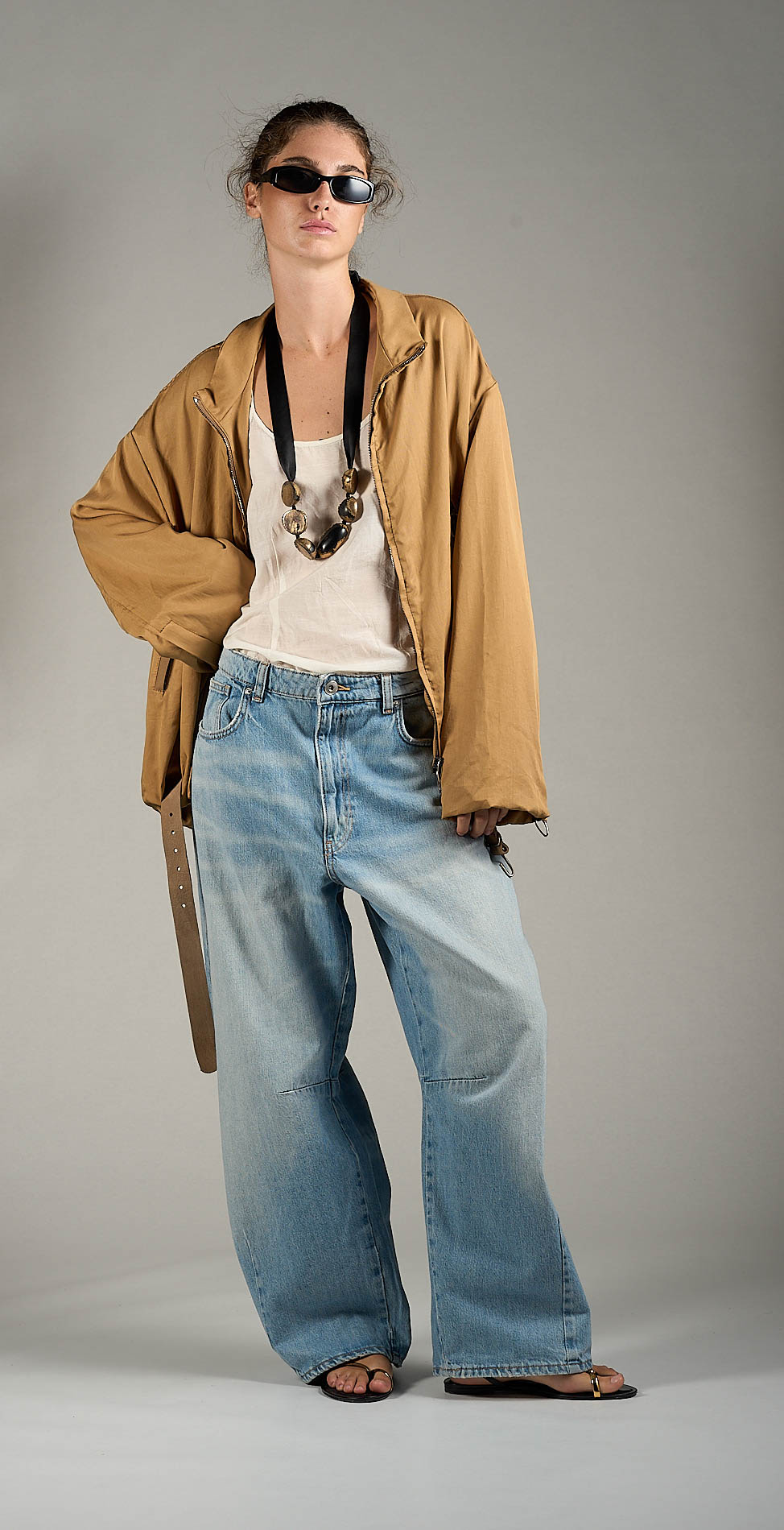 DANIELE BASTA LEATHER AND SILVER JACKET